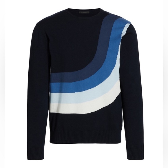 NWT Saks Fifth Avenue Men’s Collection Intarsia Sweater Size S - Picture 2 of 12